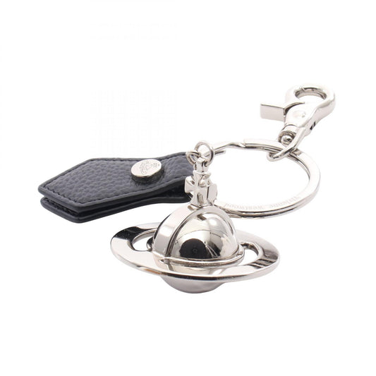 Vivienne Westwood Orb Leather Metal Key Holder Silver Wallet
