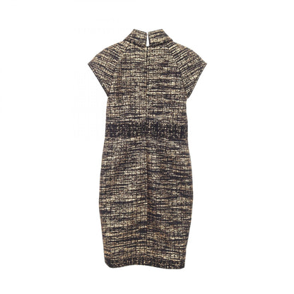 CHANEL Wool Nylon Midi Dress Size 38