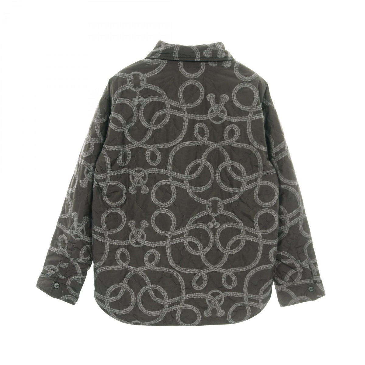 HERMES Sellier Button Polyester Shirt Size 36