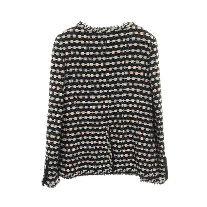 CHANEL Tweed Collarless Jacket Size 38