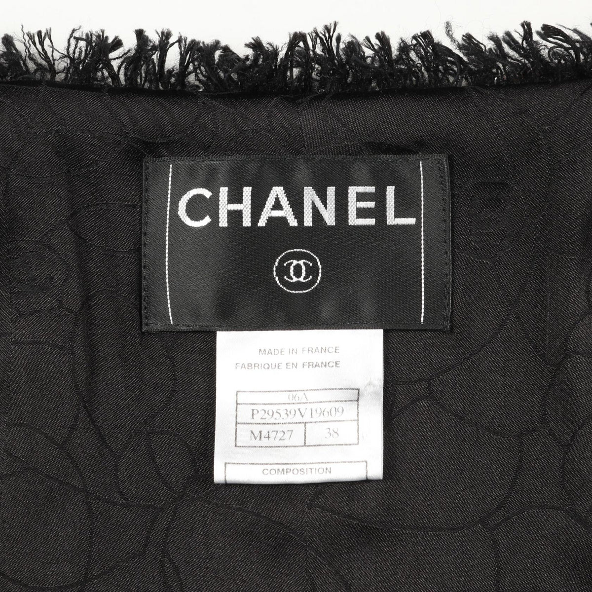 CHANEL Tweed Collarless Jacket Size 38