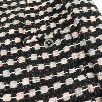 CHANEL Tweed Collarless Jacket Size 38