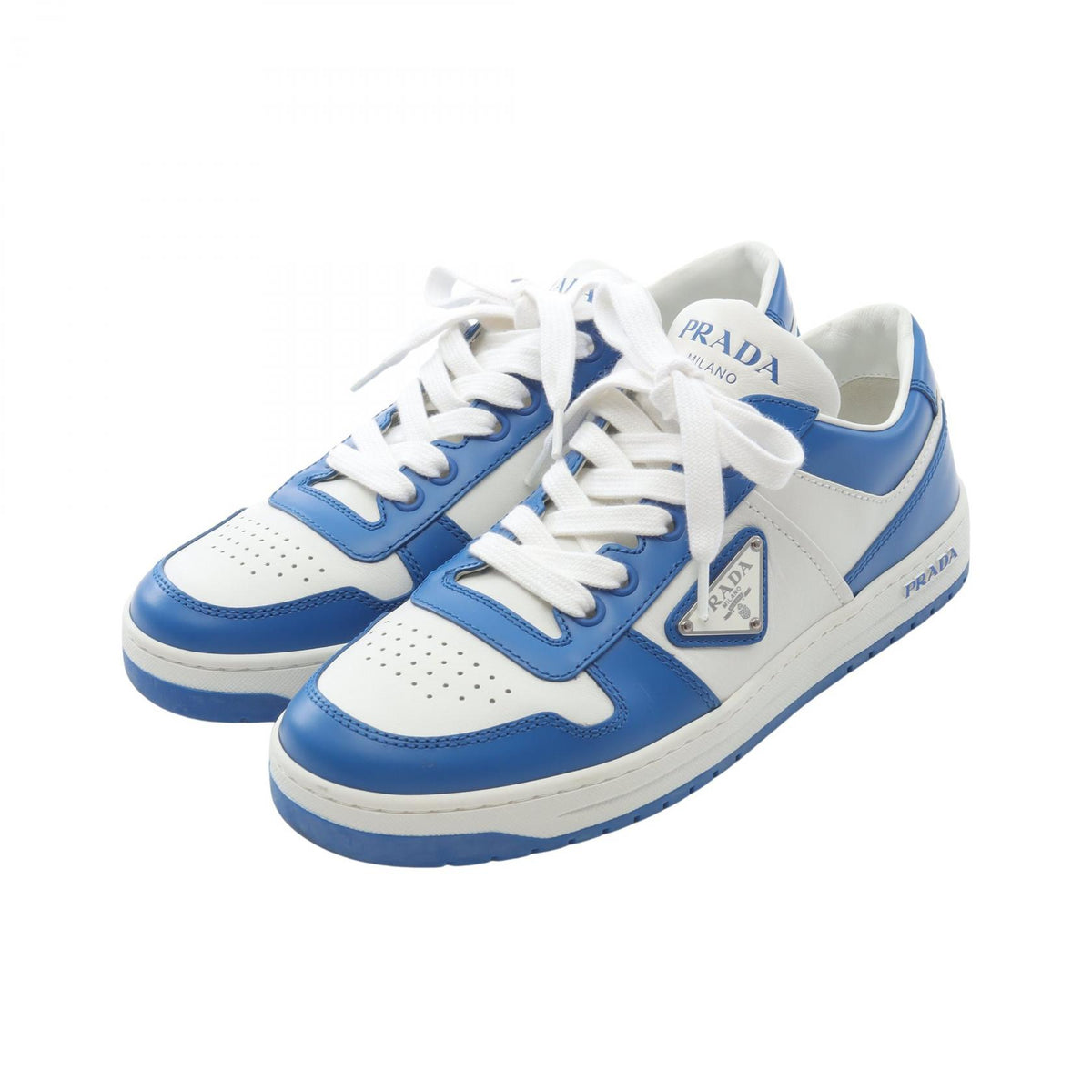PRADA Downtown Leather Sneakers Size 37.5