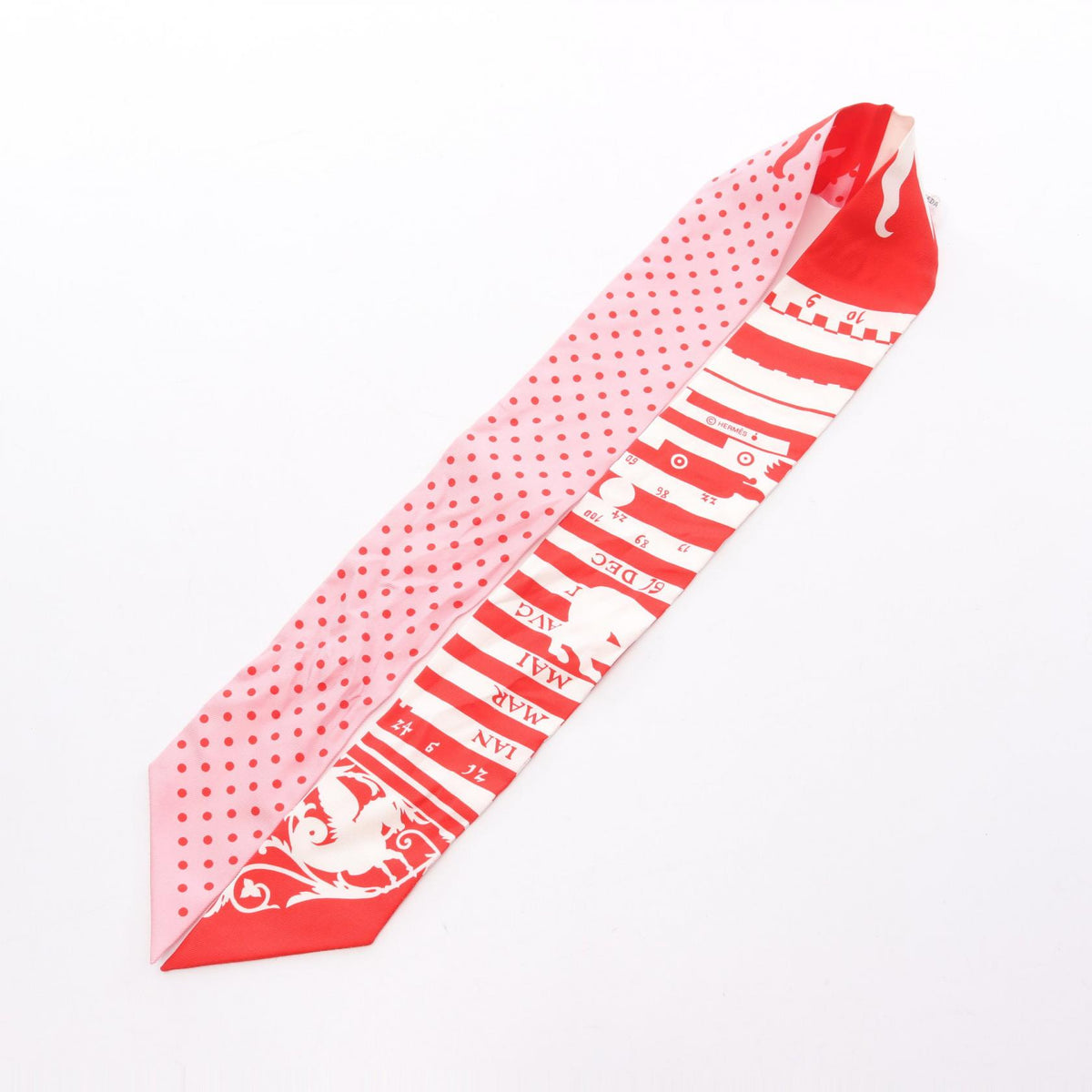 HERMES ASTROLOGIE A POIS Silk Scarf Red