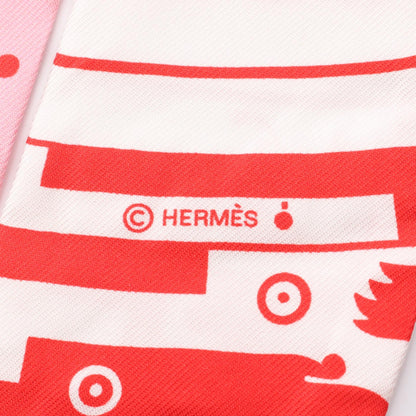 HERMES ASTROLOGIE A POIS Silk Scarf Red