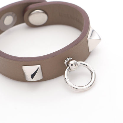HERMES Rival Leather Glove Charm Beige