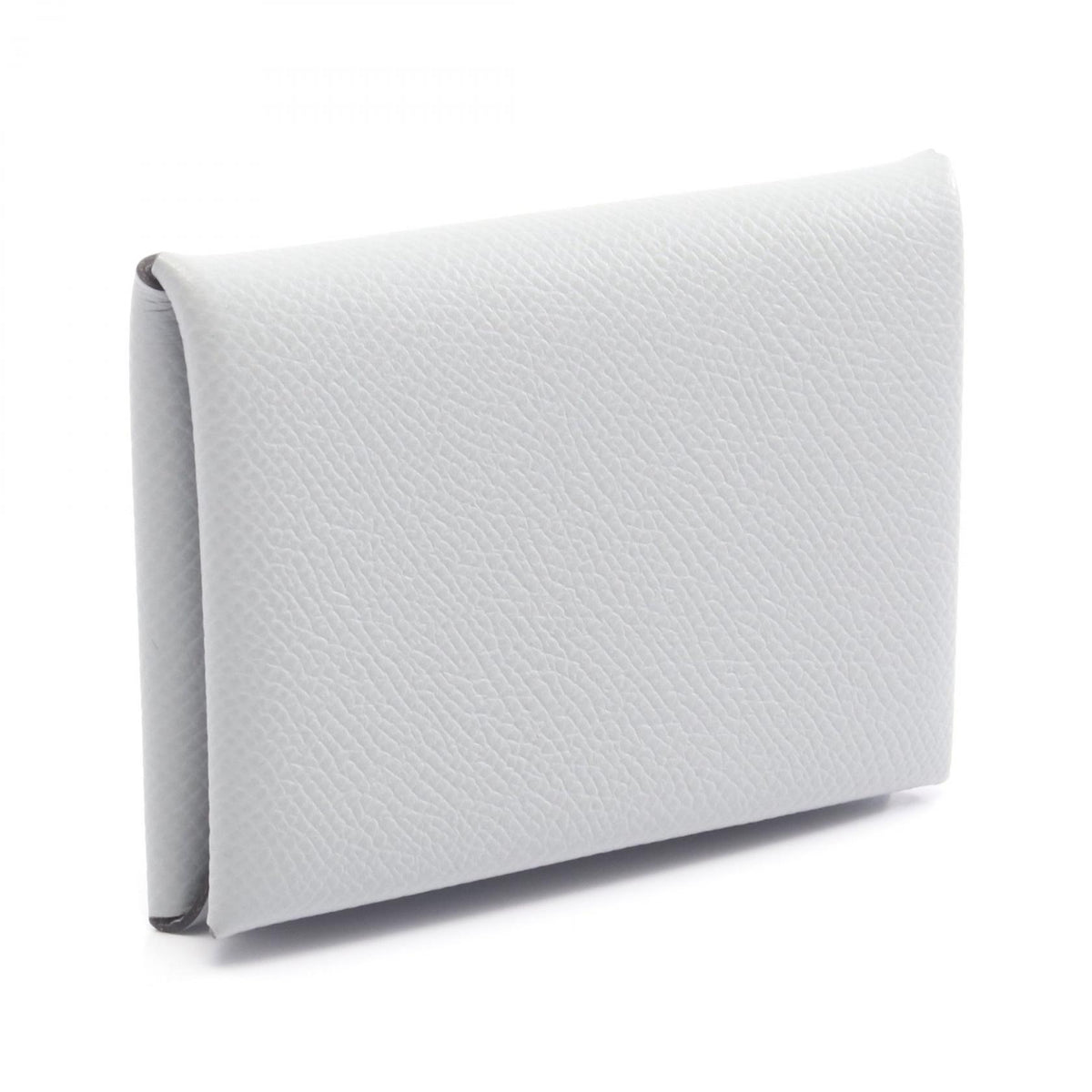 HERMES Calvi Epsom Leather Coin - Blue Coin Case