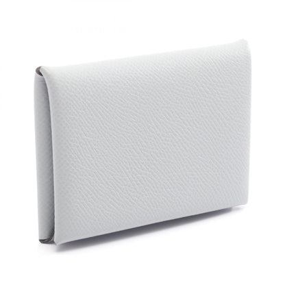 HERMES Calvi Epsom Leather Coin - Blue Coin Case