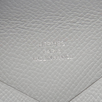 HERMES Calvi Epsom Leather Coin - Blue Coin Case