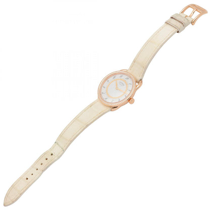 HERMES Arceau K18PG Diamond White Dial Watch