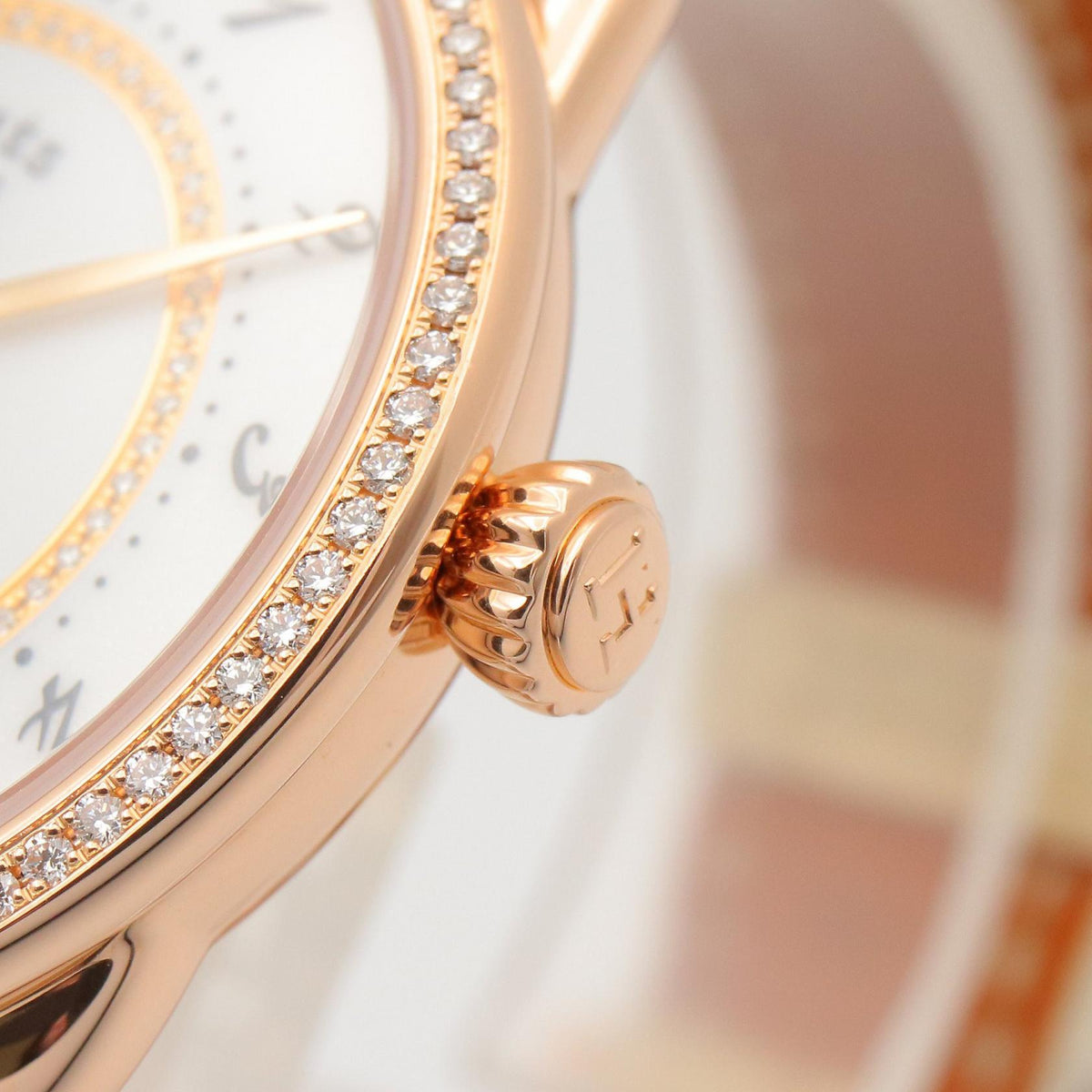 HERMES Arceau K18PG Diamond White Dial Watch