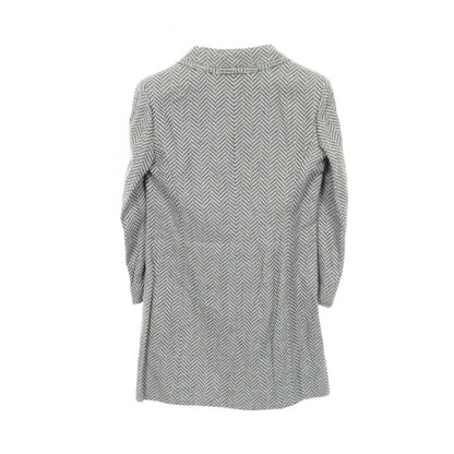 CHANEL Coco Mark Blue Fabric Blazer Size 38