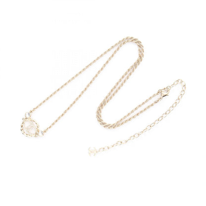 CHANEL Coco Mark Gold Rhinestone Necklace