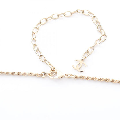 CHANEL Coco Mark Gold Rhinestone Necklace