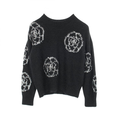 CHANEL Camellia Silk Cashmere Wool Sweater Size 36