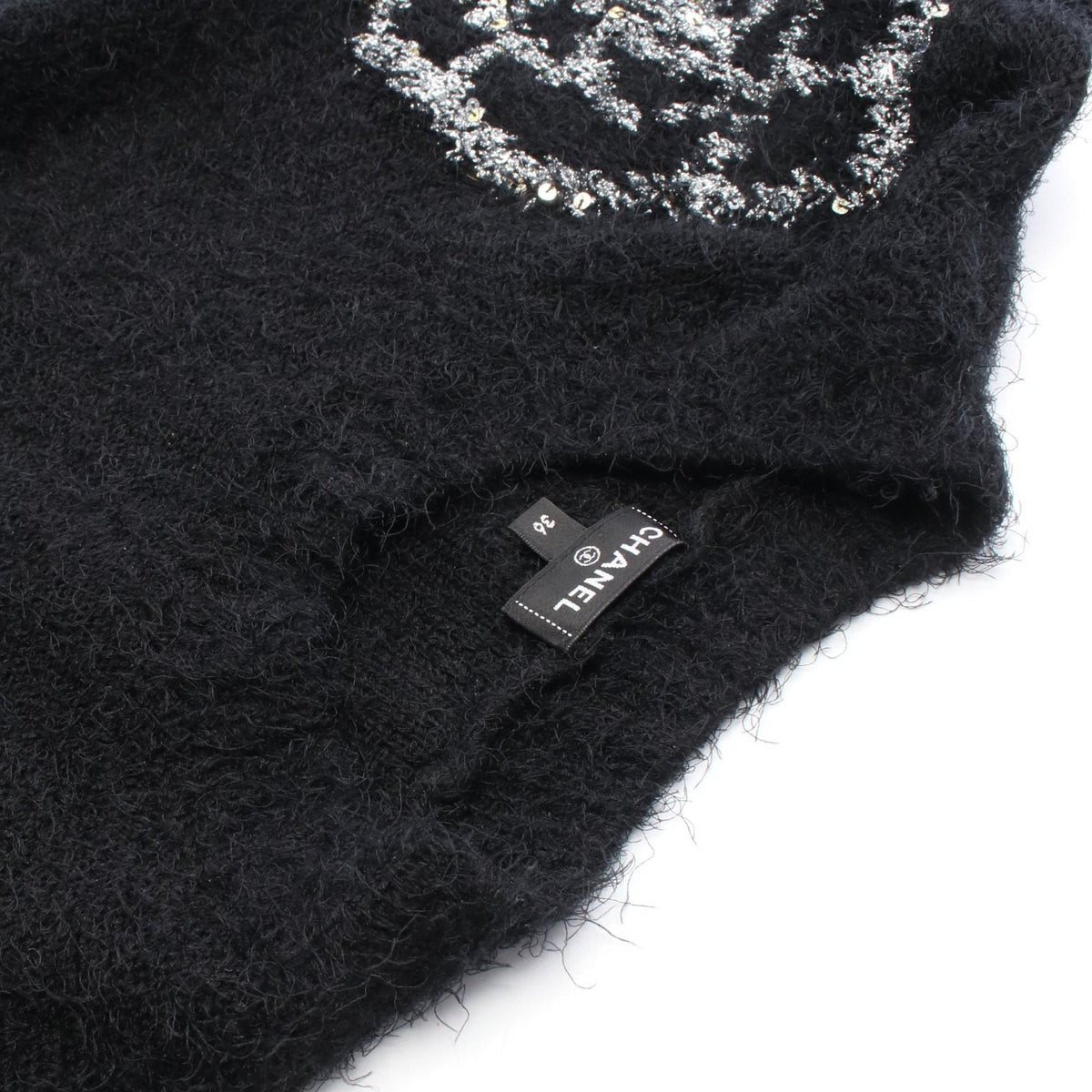 CHANEL Camellia Silk Cashmere Wool Sweater Size 36