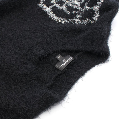 CHANEL Camellia Silk Cashmere Wool Sweater Size 36