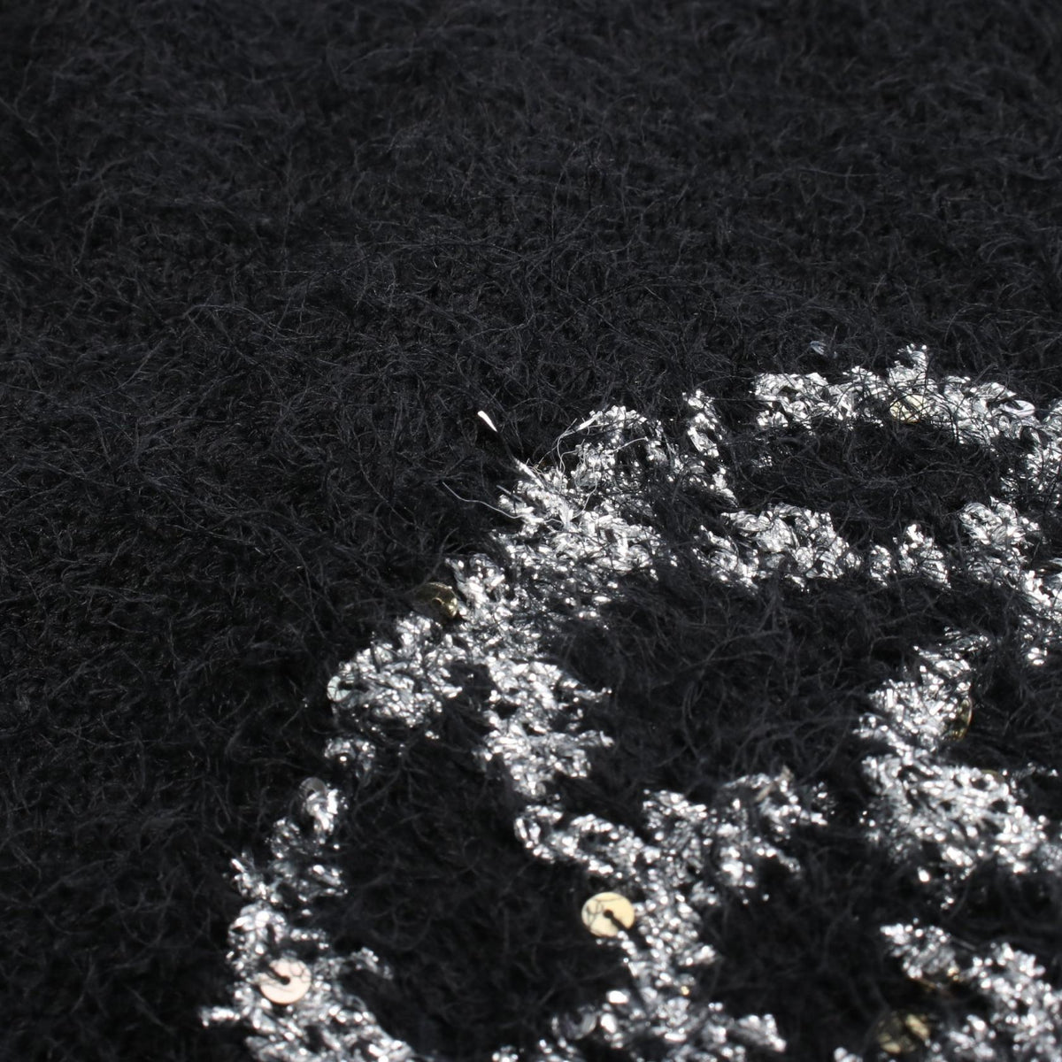 CHANEL Camellia Silk Cashmere Wool Sweater Size 36