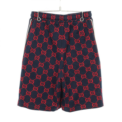 GUCCI Cotton Navy Red Jumbo GG Pants Size XS