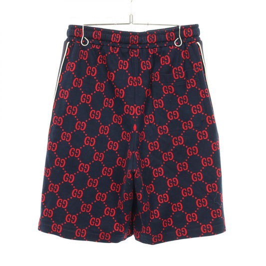 GUCCI Cotton Navy Red Jumbo GG Pants Size XS
