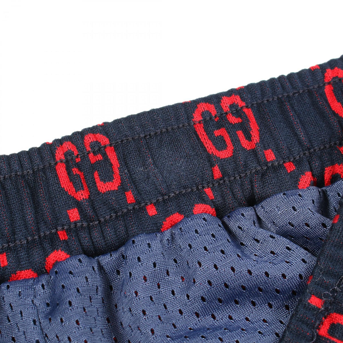 GUCCI Cotton Navy Red Jumbo GG Pants Size XS