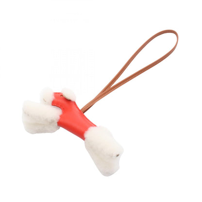 HERMES Buddy Charm Red Agneau Milo Mouton
