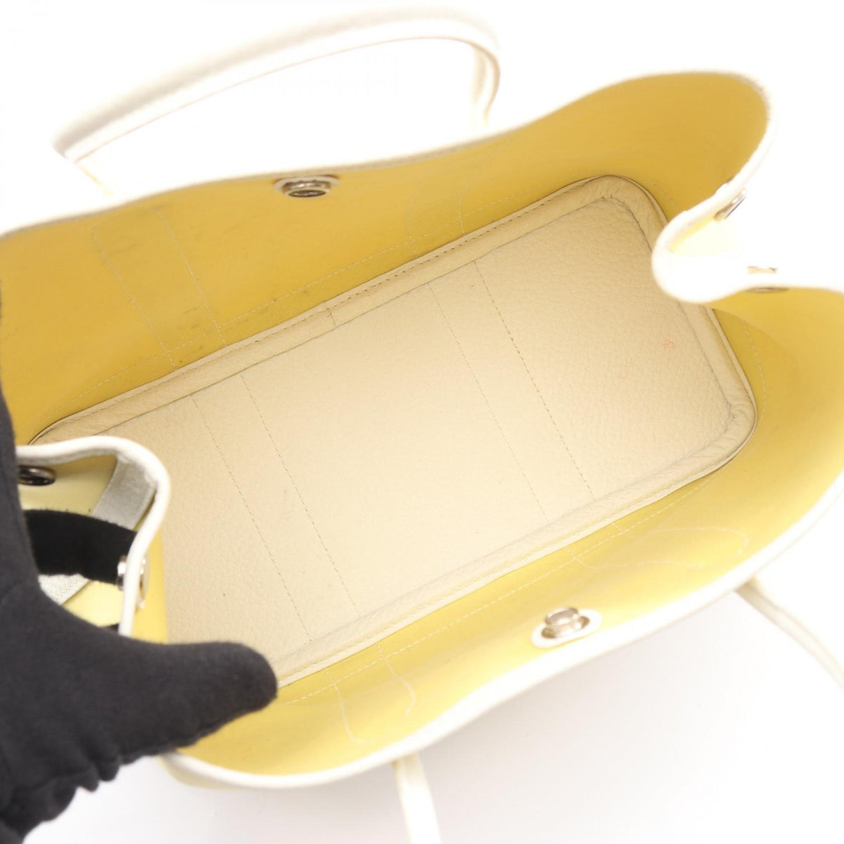 HERMES Garden Party TPM Yellow Tote Bag