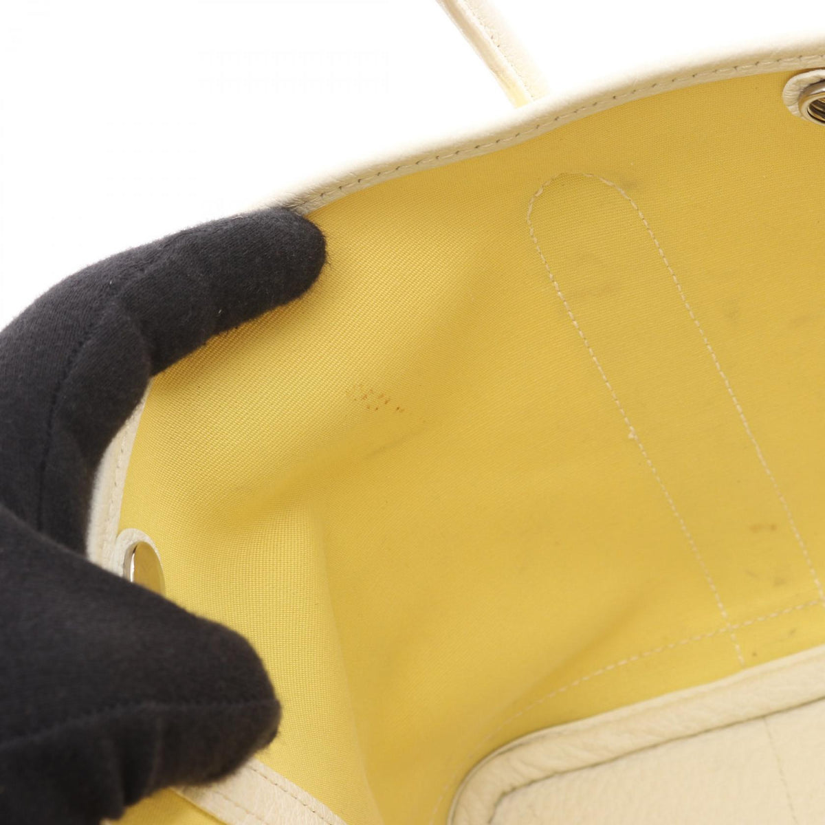 HERMES Garden Party TPM Yellow Tote Bag