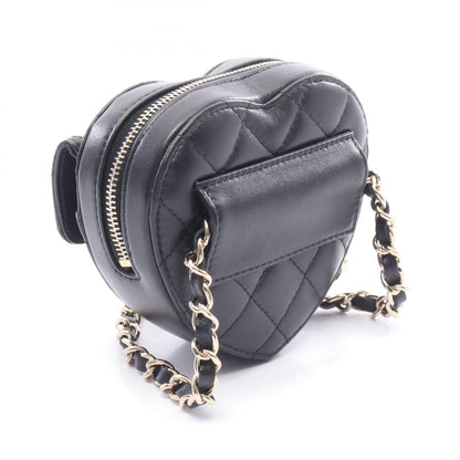 CHANEL Heart Chain Matelassé Shoulder Bag