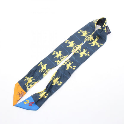 HERMES Twilly Hermes Parade Scarf Blue