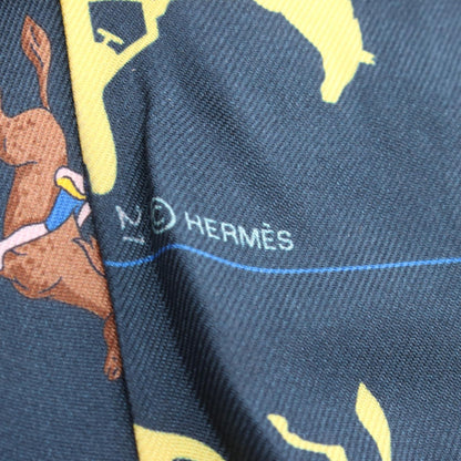 HERMES Twilly Hermes Parade Scarf Blue