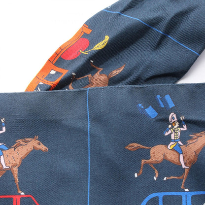 HERMES Twilly Hermes Parade Scarf Blue