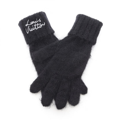 LOUIS VUITTON LV Script Wool Gloves Black