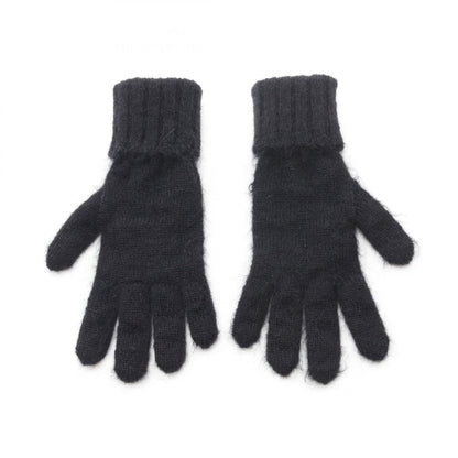 LOUIS VUITTON LV Script Wool Gloves Black