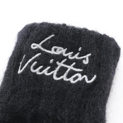 LOUIS VUITTON LV Script Wool Gloves Black