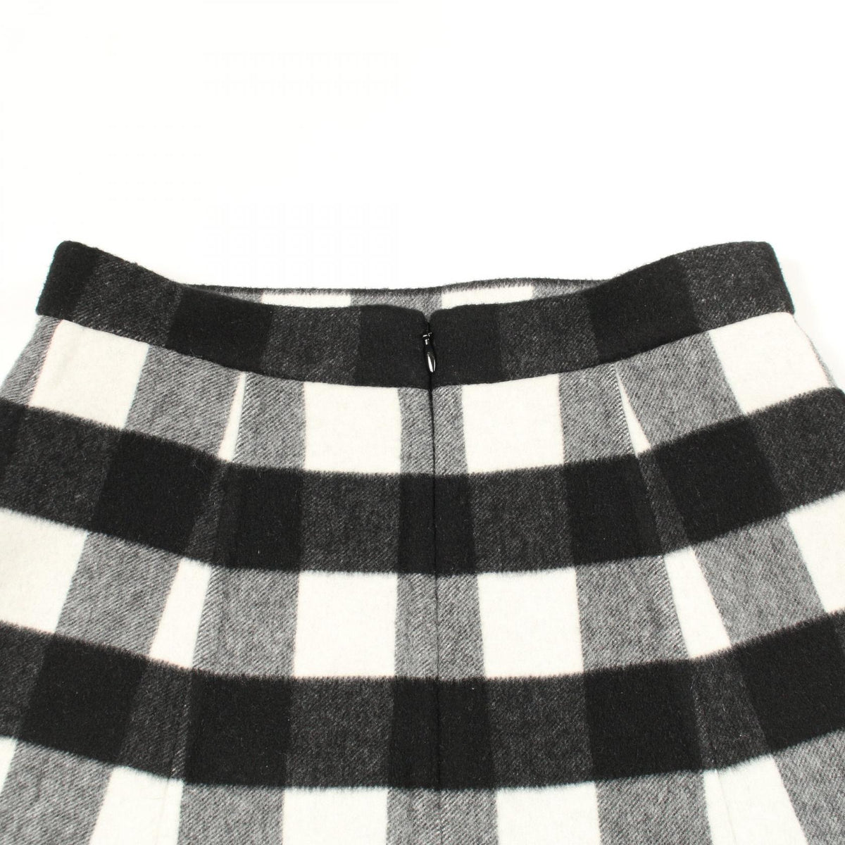 LOUIS VUITTON Check Flare Wool Cashmere Skirt Size 34