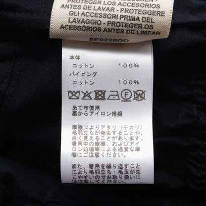 HERMES Navy Blue Smocked Cotton Jacket Size 38