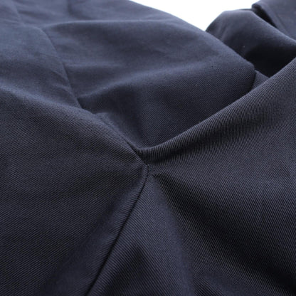 HERMES Navy Blue Smocked Cotton Jacket Size 38