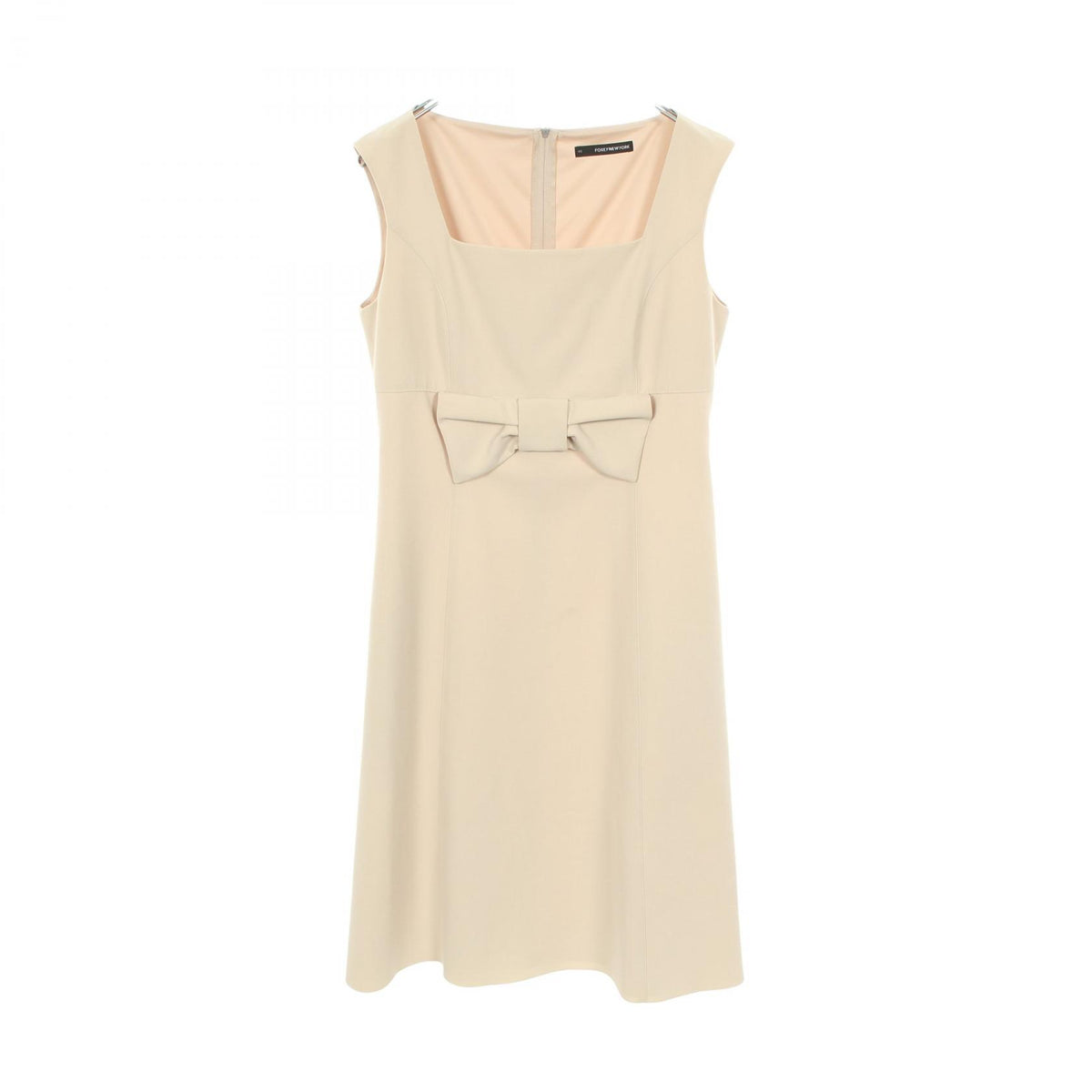 FOXEY NEW YORK Grace Polyester Midi Dress Beige Size 42