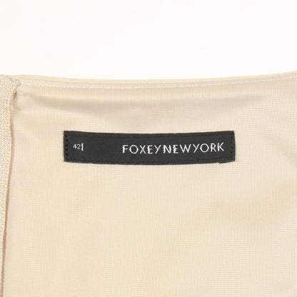 FOXEY NEW YORK Grace Polyester Midi Dress Beige Size 42