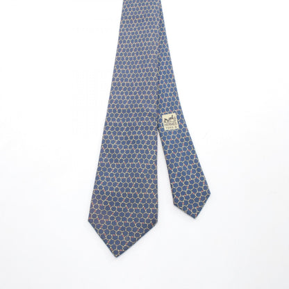HERMES Navy Silk Tie