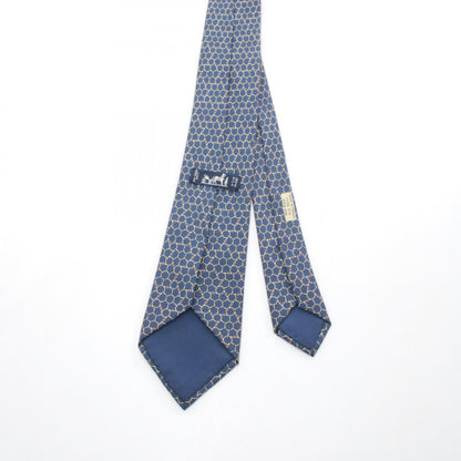 HERMES Navy Silk Tie