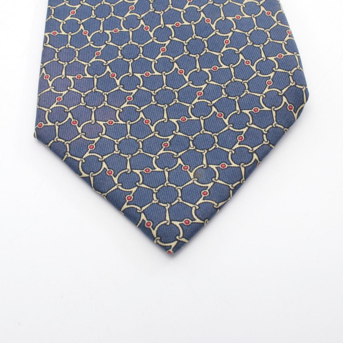 HERMES Navy Silk Tie