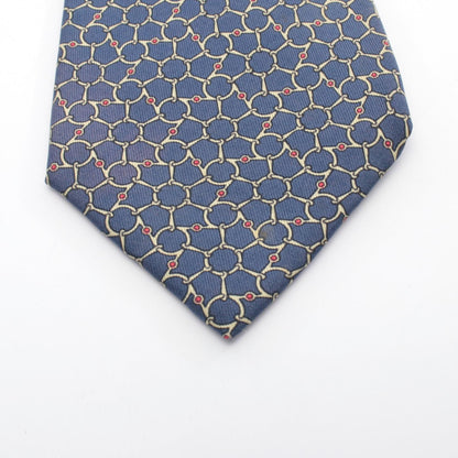 HERMES Navy Silk Tie