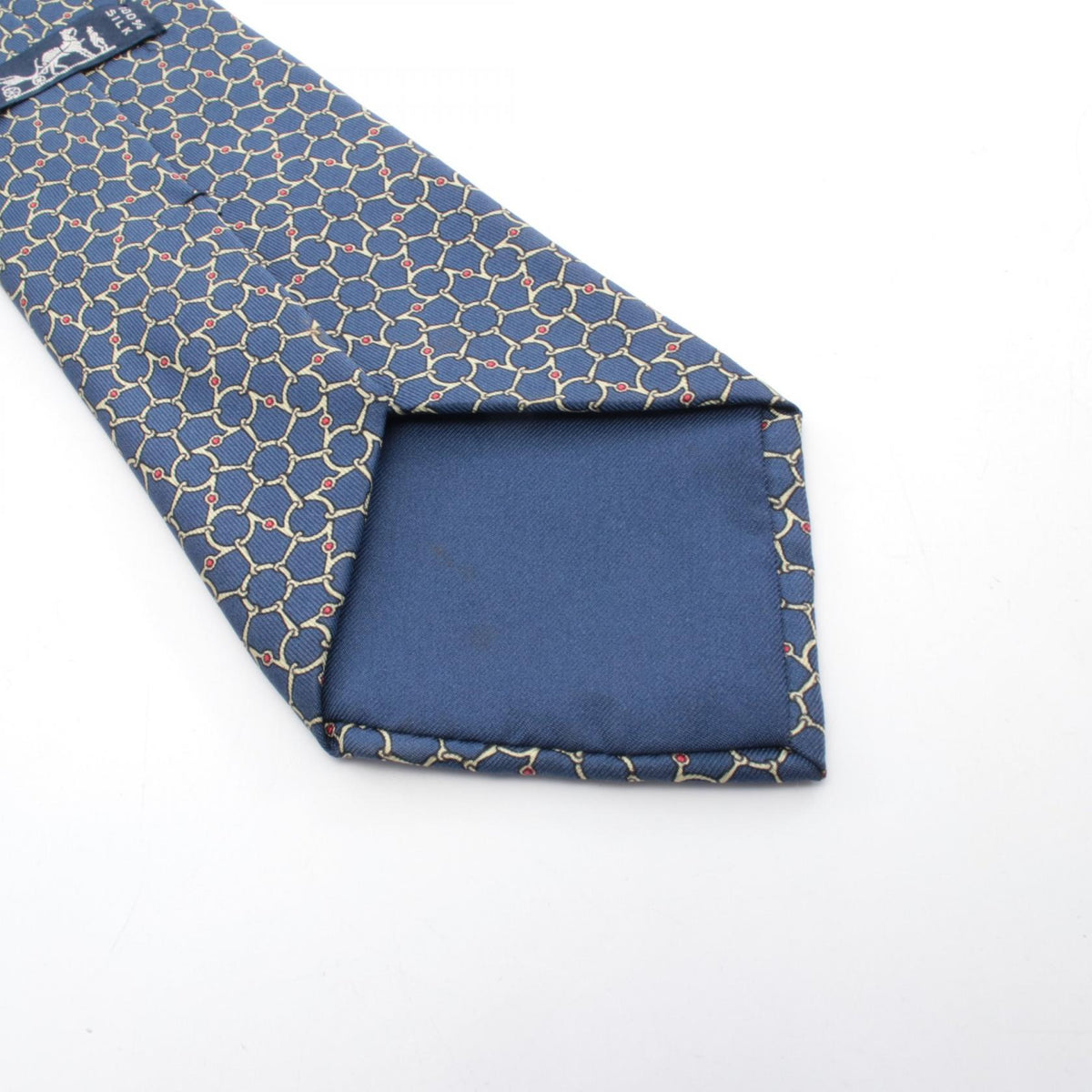HERMES Navy Silk Tie