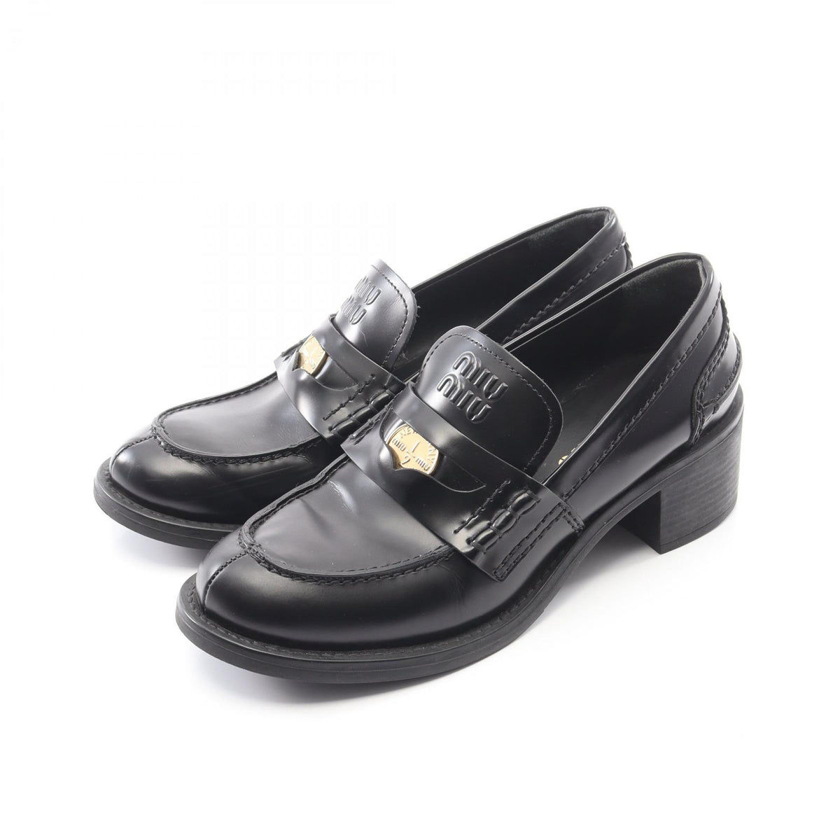 Miu Miu Brushed Leather Loafers Size 36.5