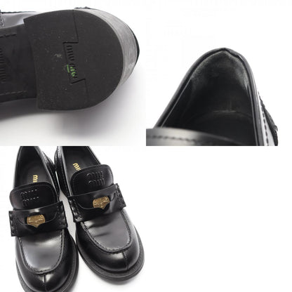 Miu Miu Brushed Leather Loafers Size 36.5