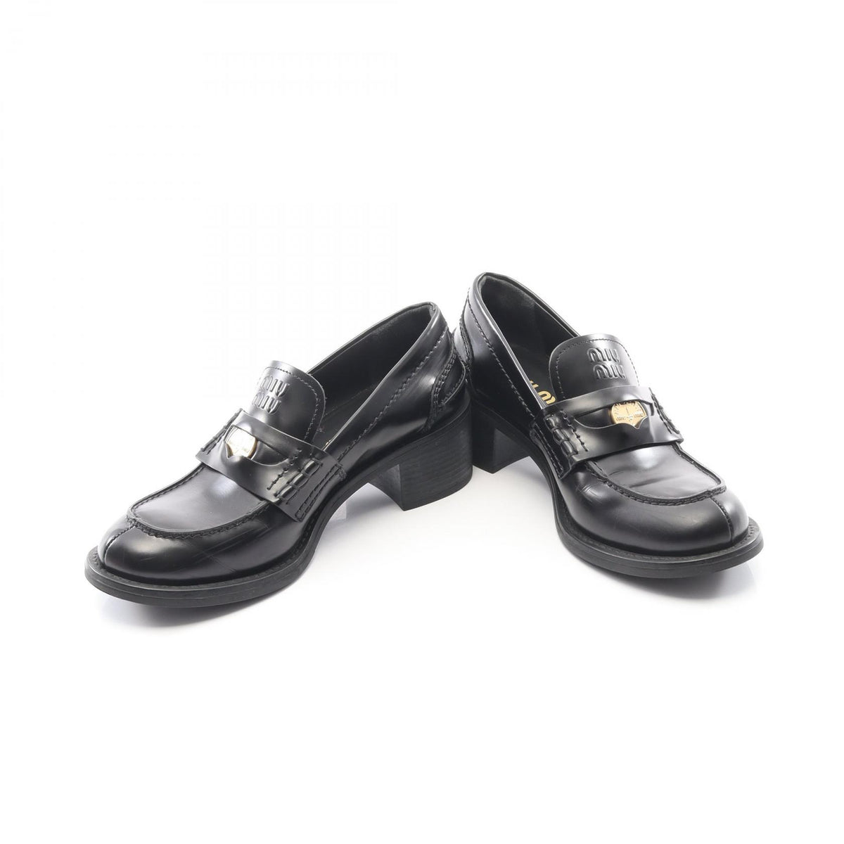 Miu Miu Brushed Leather Loafers Size 36.5