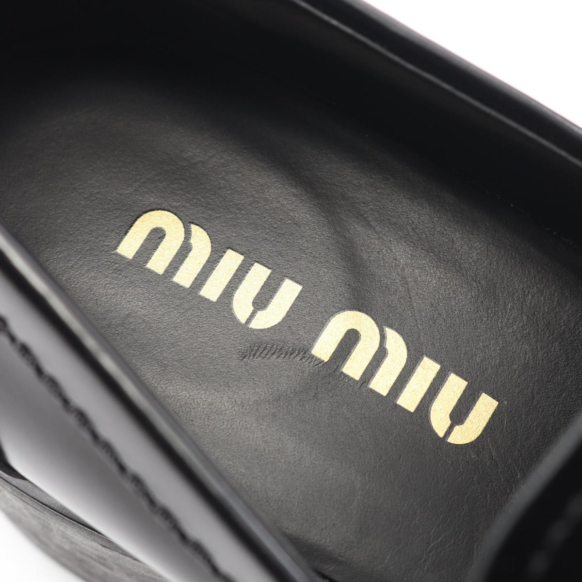 Miu Miu Brushed Leather Loafers Size 36.5