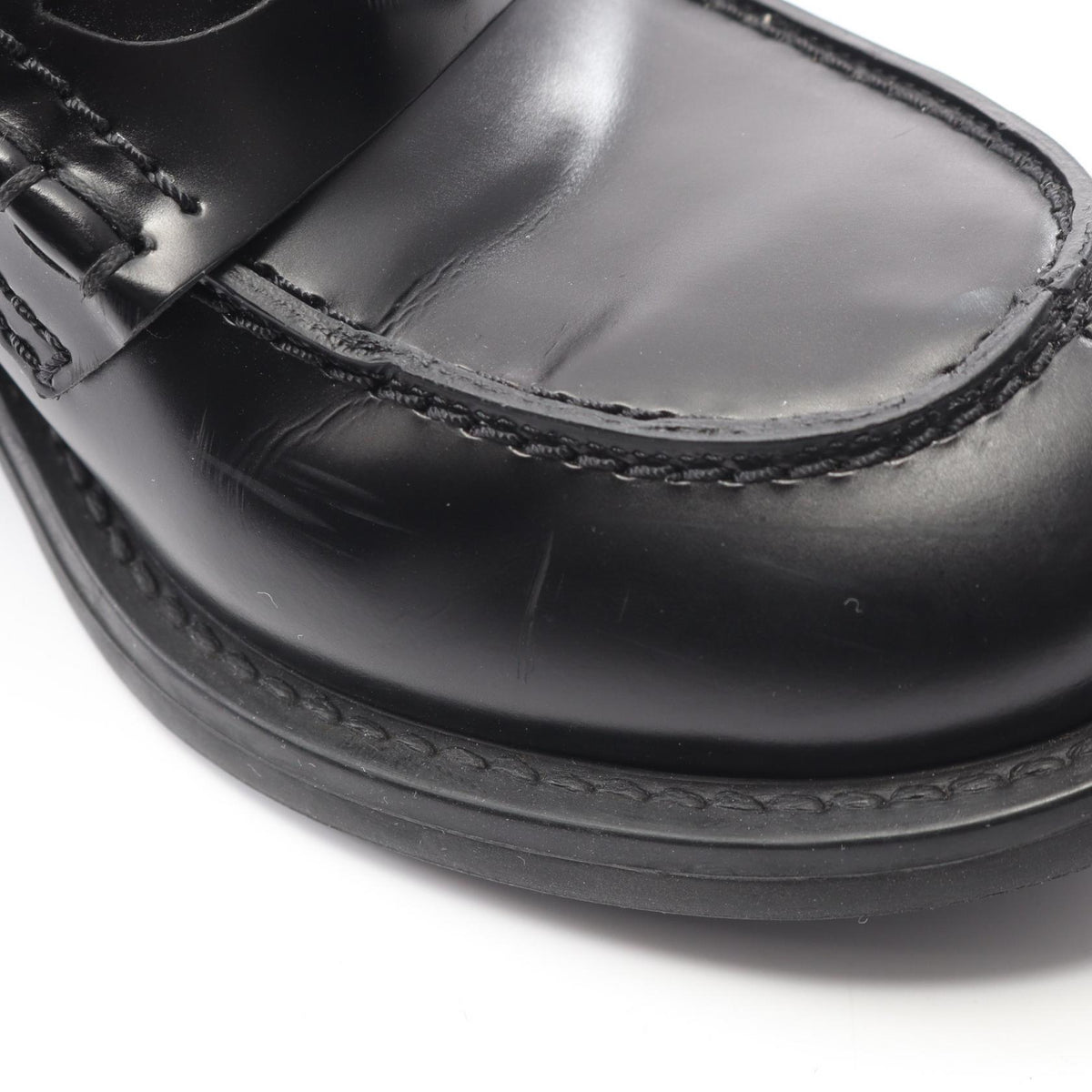 Miu Miu Brushed Leather Loafers Size 36.5
